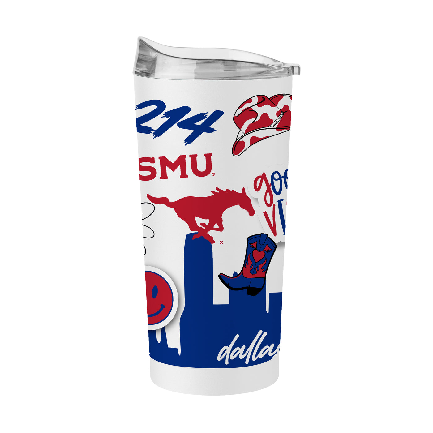 Southern Methodist 20oz Native Powder Coat Tumbler