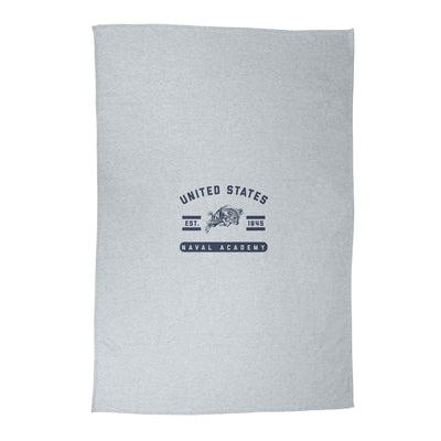 Naval Academy Athletic Gray Sublimated Sweatshirt Blanket