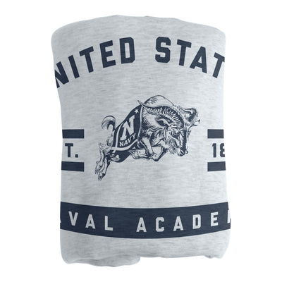 Naval Academy Athletic Gray Sublimated Sweatshirt Blanket