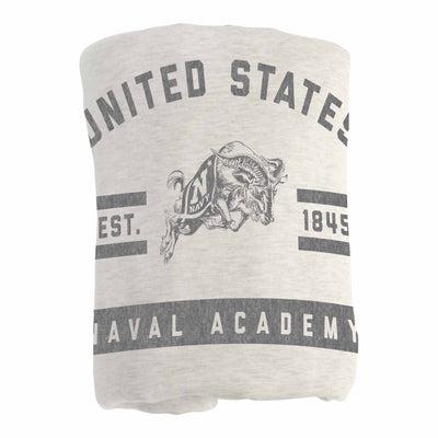 Naval Academy Oatmeal Sweatshirt Blanket - Logo Brands