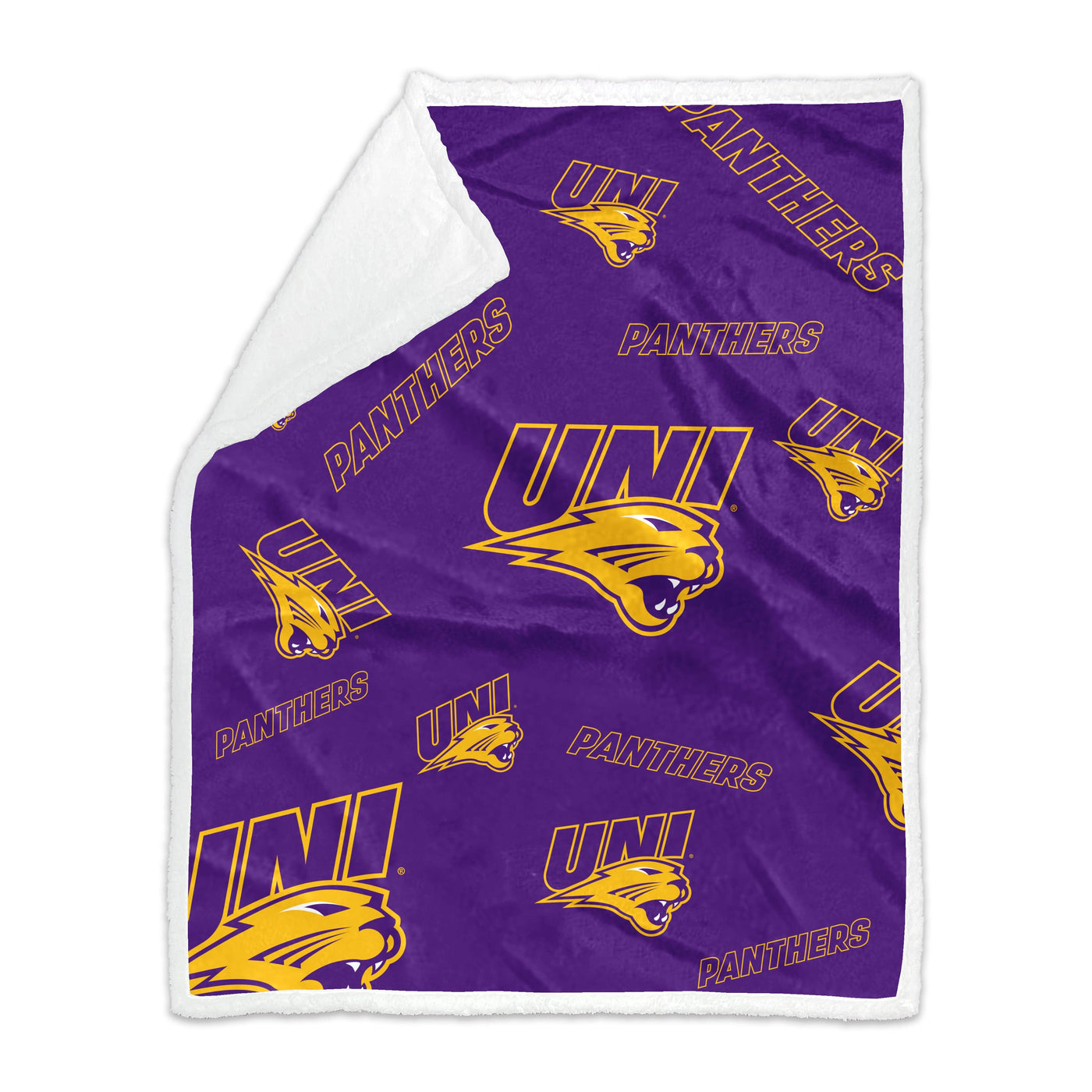 Northern Iowa 50x60 Plush Sherpa Throw