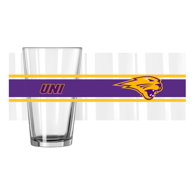 Northern Iowa 16oz Stripe Pint Glass