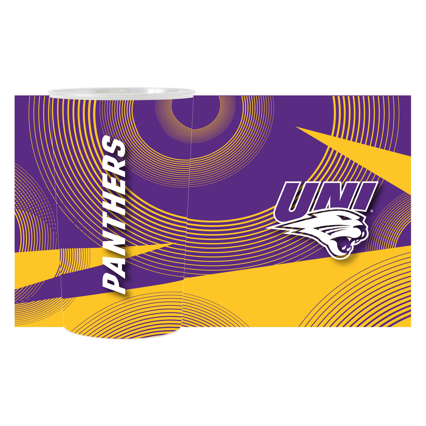 Northern Iowa Geometric Hardwall Cup 4 Pack