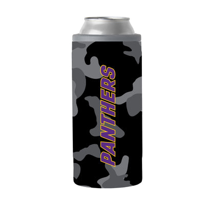 Northern Iowa Black Camo 12oz Slim Can Coolie