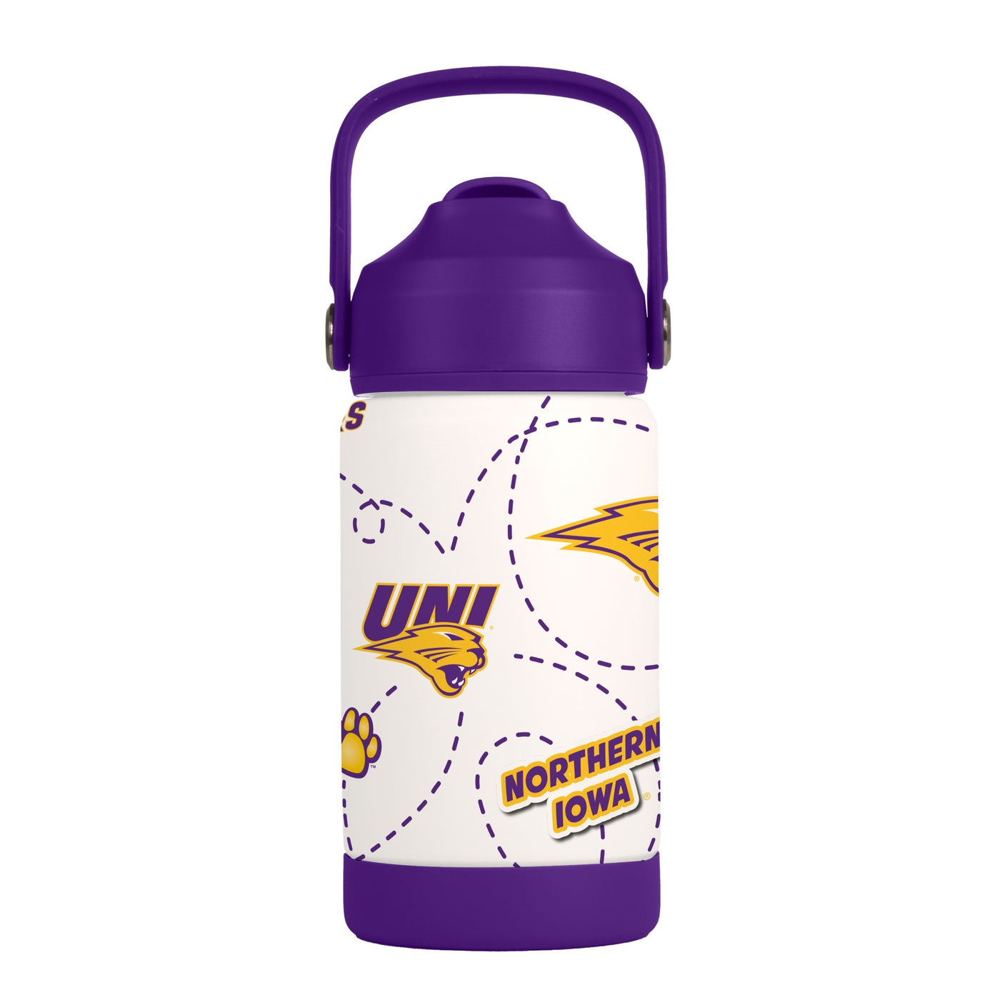 Northern Iowa 12oz Mascot SS Kids Bottle
