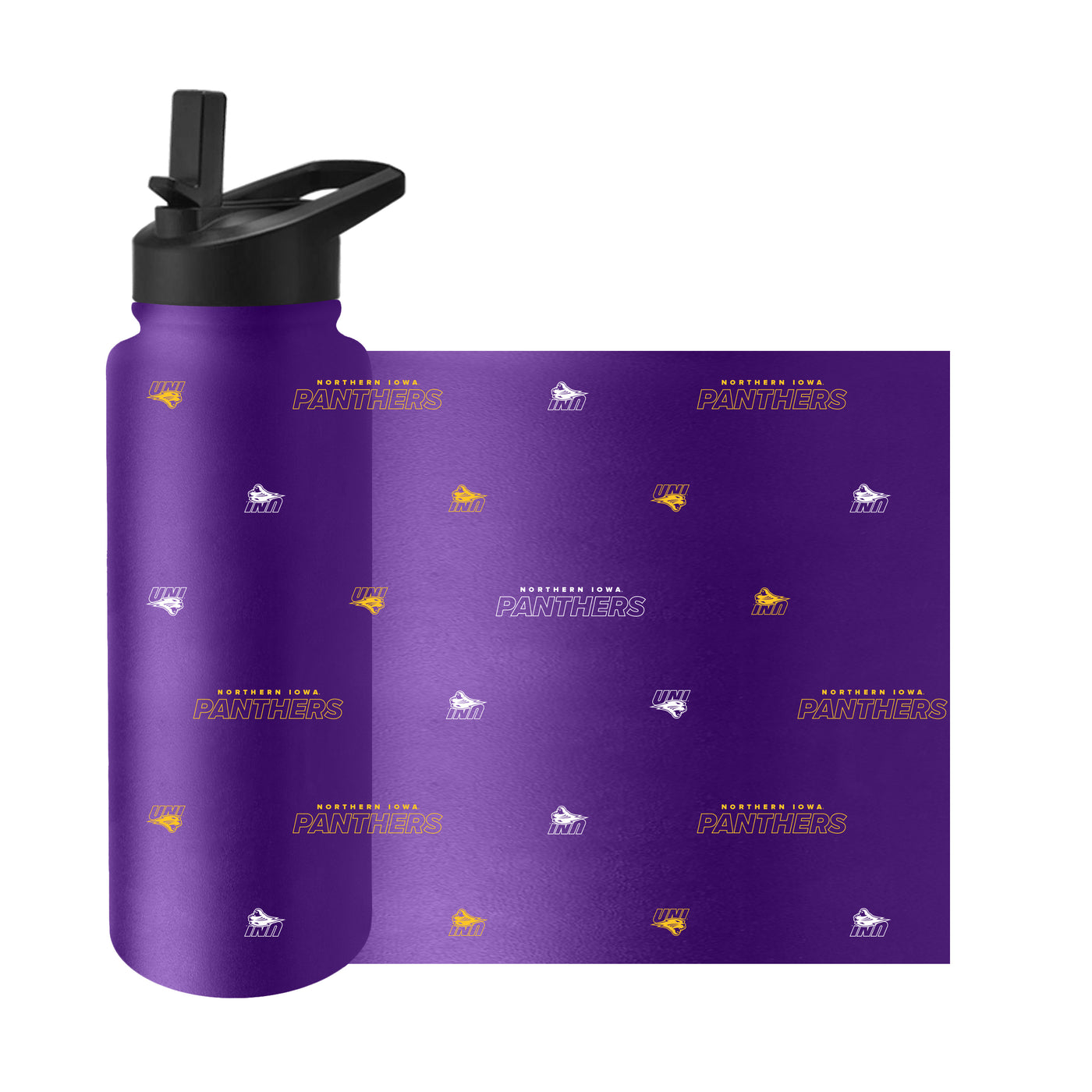 Northern Iowa 34oz Step And Repeat Quencher Bottle