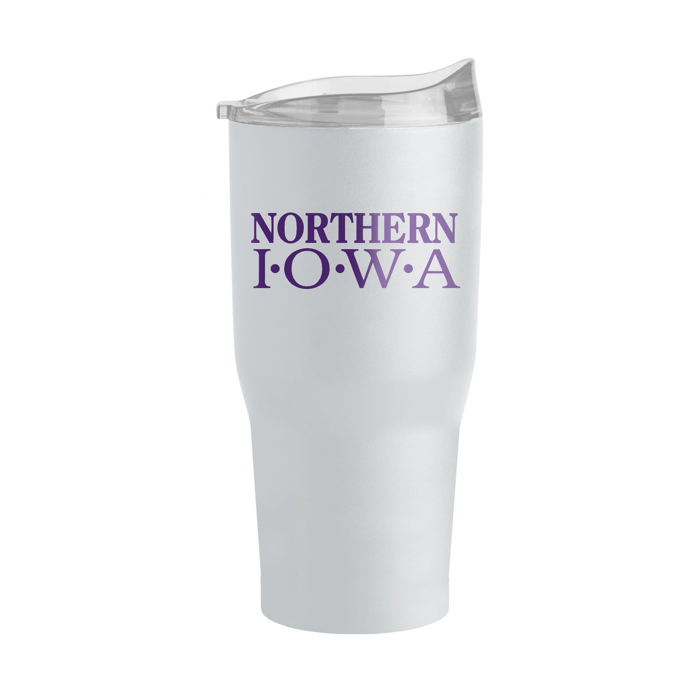 Northern Iowa Vault White 30oz Flipside Powder Coat Tumbler