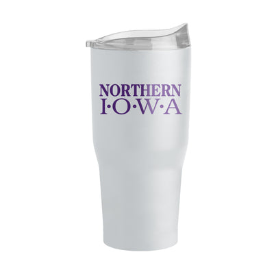 Northern Iowa Vault White 30oz Flipside Powder Coat Tumbler