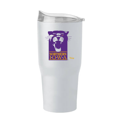 Northern Iowa Vault White 30oz Flipside Powder Coat Tumbler