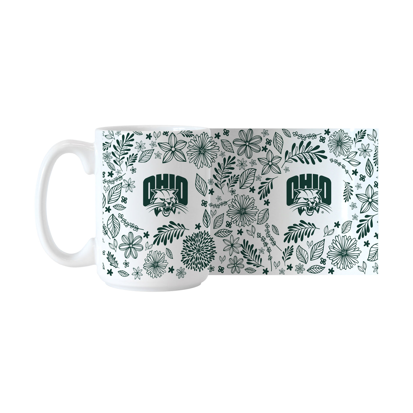 Ohio Bobcats 15oz Botanical Sublimated Mug