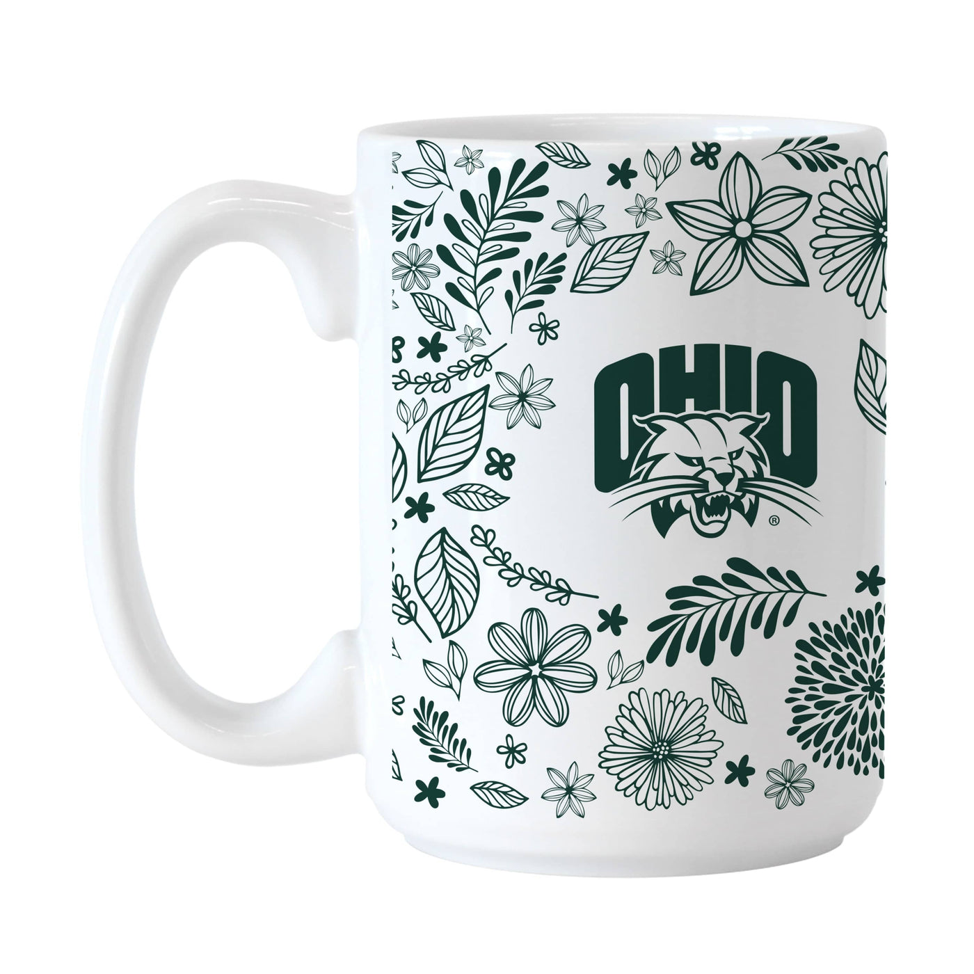 Ohio Bobcats 15oz Botanical Sublimated Mug