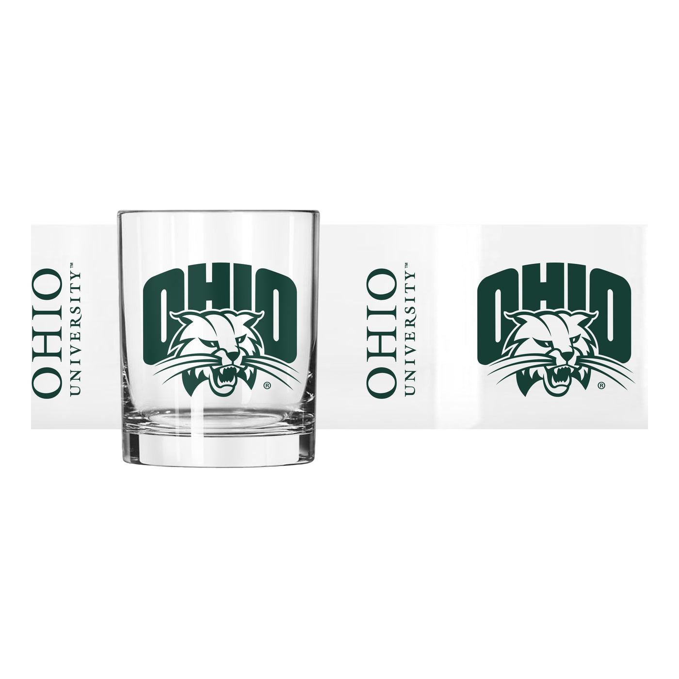 Ohio University 14oz Gameday Rocks Glass
