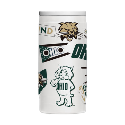 Ohio Bobcats 12oz Native Powdercoat SlimCan Coolie