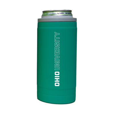 Ohio Bobcats 12oz Optic Stacked Soft Touch Slim Coolie - Logo Brands