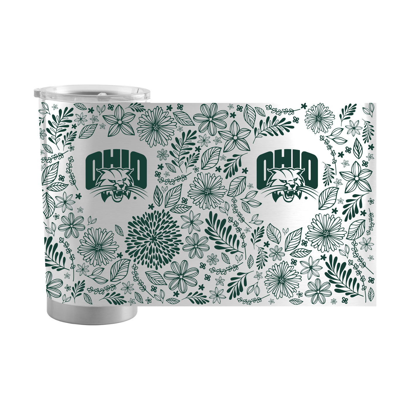 Ohio Bobcats 20oz Botanical Stainless Tumbler