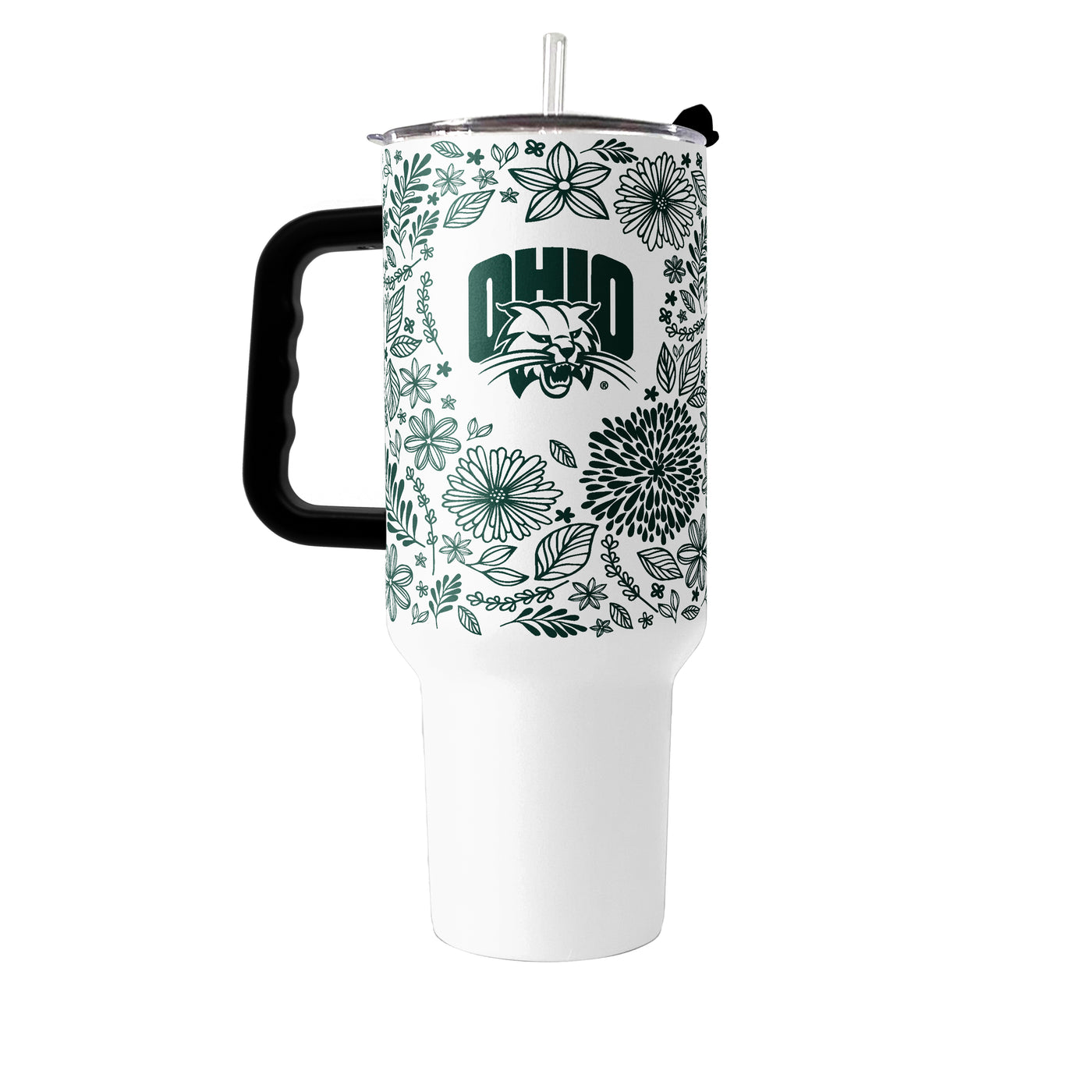 Ohio Bobcats 40oz Botanical Powder Coat Tumbler