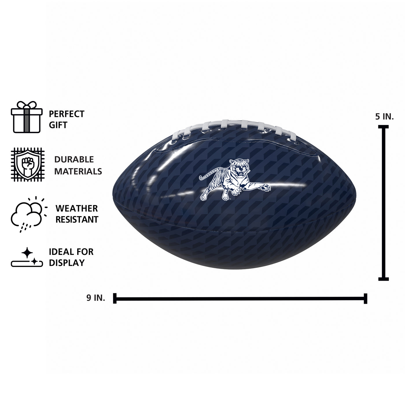 Jackson State Carbon Fiber Mini Size Glossy Football