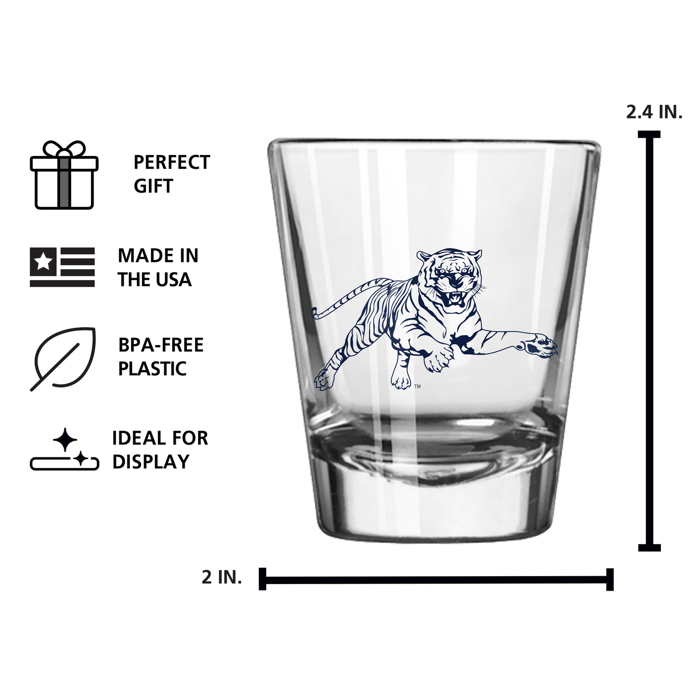 Jackson State 2oz Gameday Shot Glass