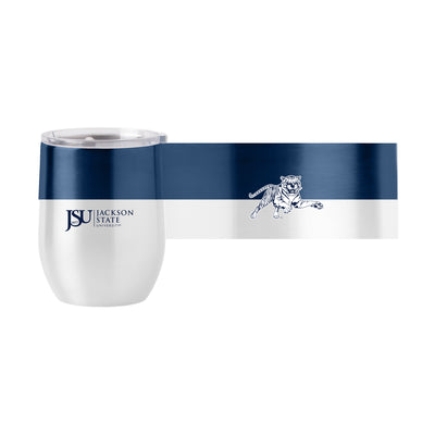 Jackson State Colorblock 16oz Stainless Curved Beverage