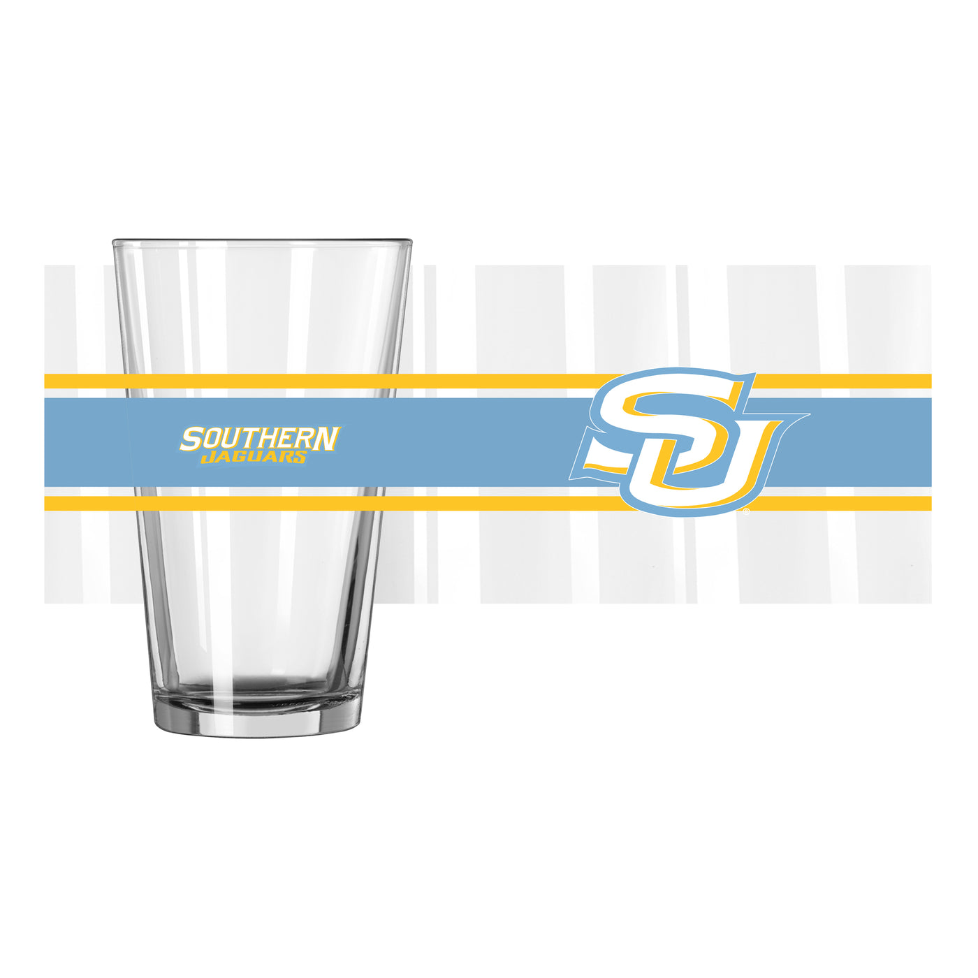 Southern University 16oz Stripe Pint Glass