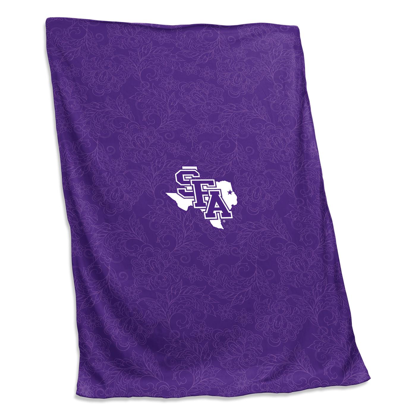Stephen F Austin Purple Paisley Sweatshirt Blanket (Screened)
