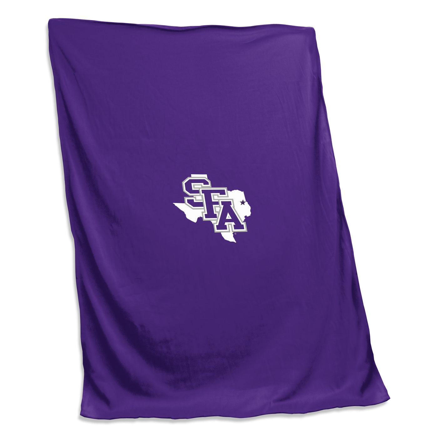 Stephen F Austin Purple Sweatshirt Blanket (Screened)
