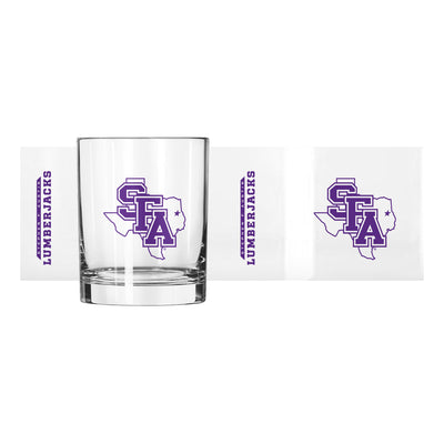 Stephen F Austin 14oz Gameday Rocks Glass