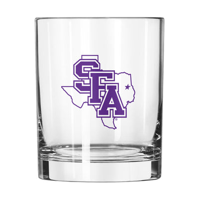 Stephen F Austin 14oz Gameday Rocks Glass