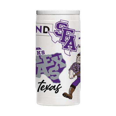 Stephen F Austin 12oz Native Powdercoat SlimCan Coolie