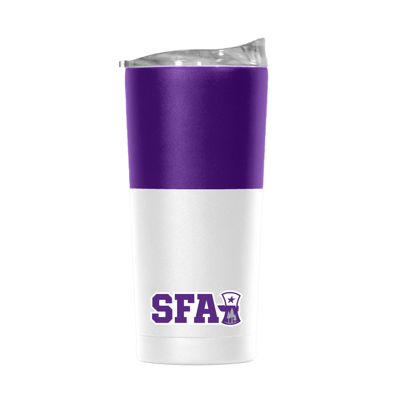 Stephen F Austin 20oz Colorblock White Powder Coat Tumbler