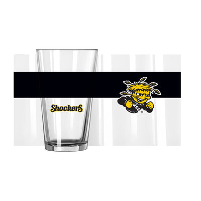 Wichita State 16oz Colorblock Pint Glass