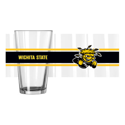 Wichita State 16oz Stripe Pint Glass