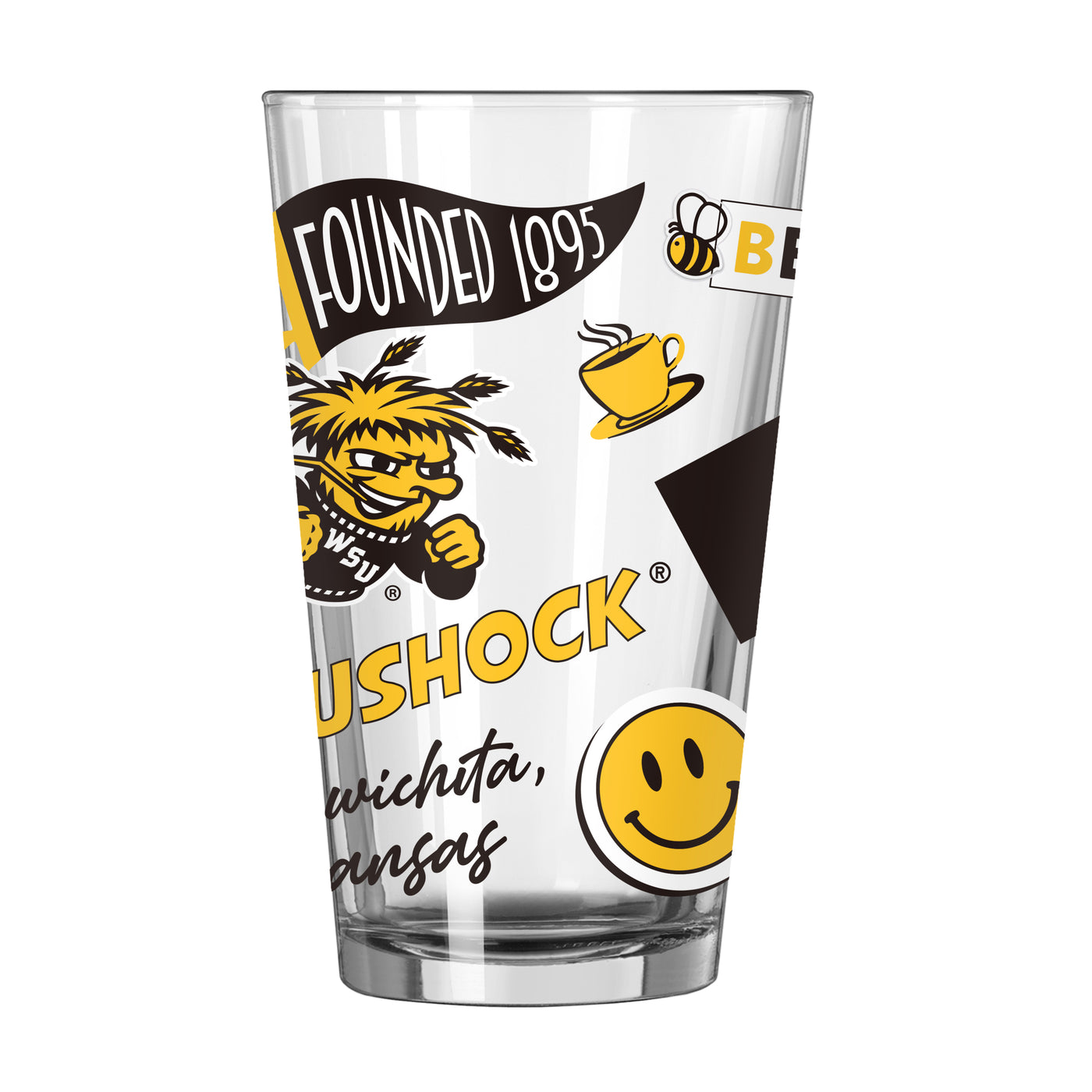 Wichita State 16oz Native Pint Glass