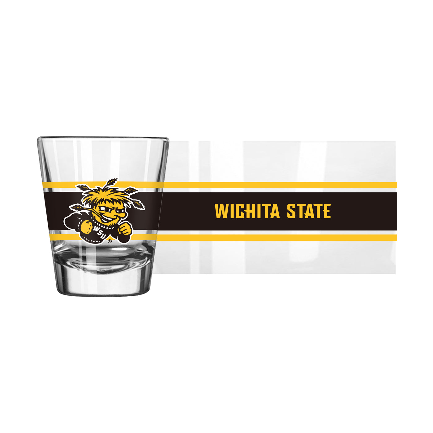 Wichita State 2oz Stripe Shot Glass