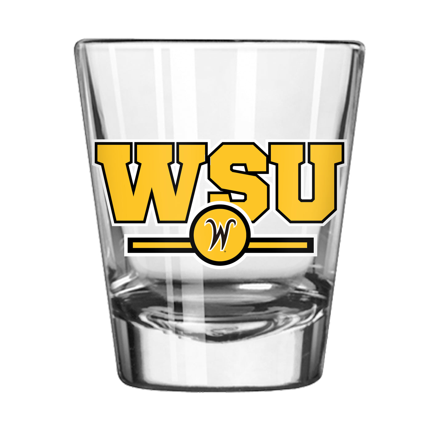 Wichita State 2oz Letterman Shot Glass