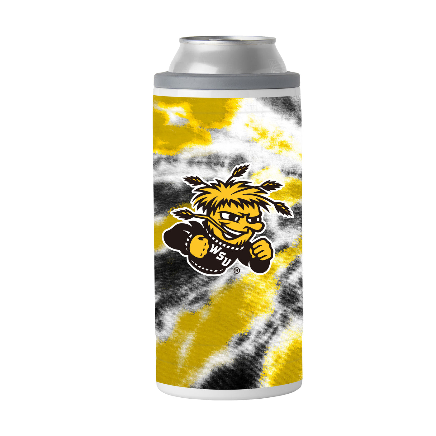 Wichita State 12oz Tie Dye Slim Can Coolie