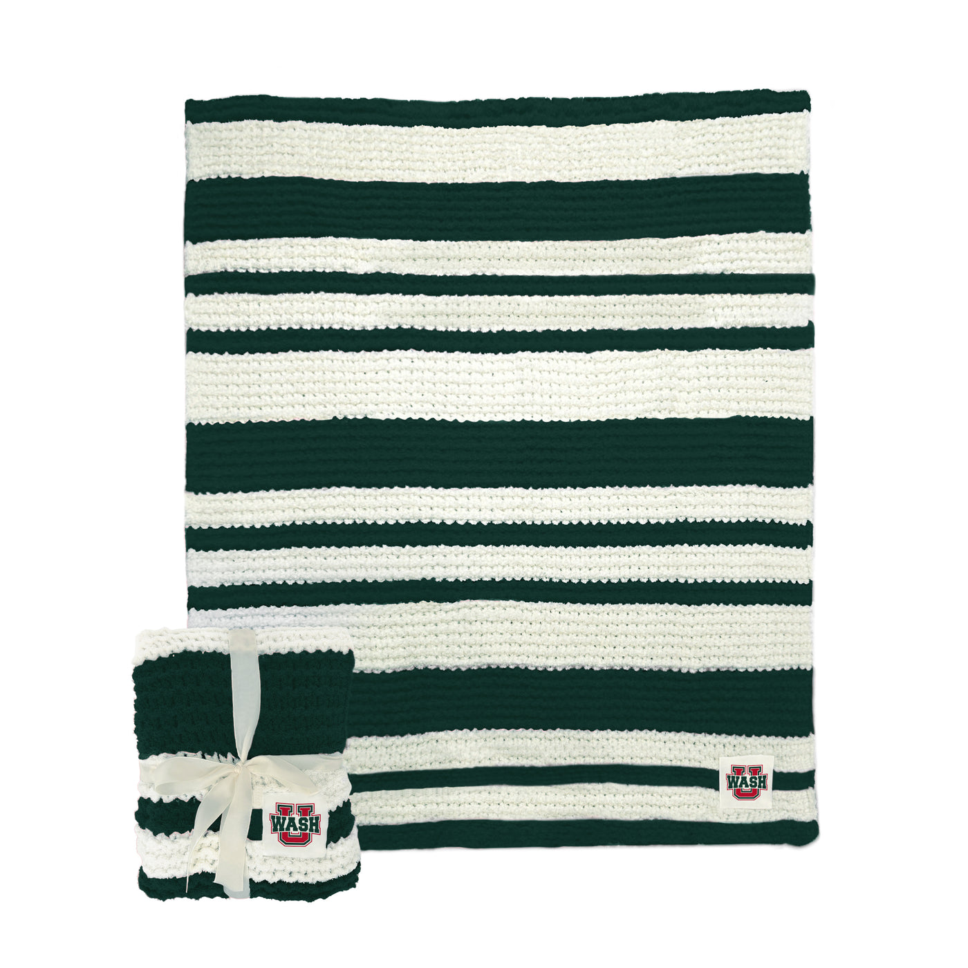 Washington U St Louis Hunter Cable Knit Throw 50x60