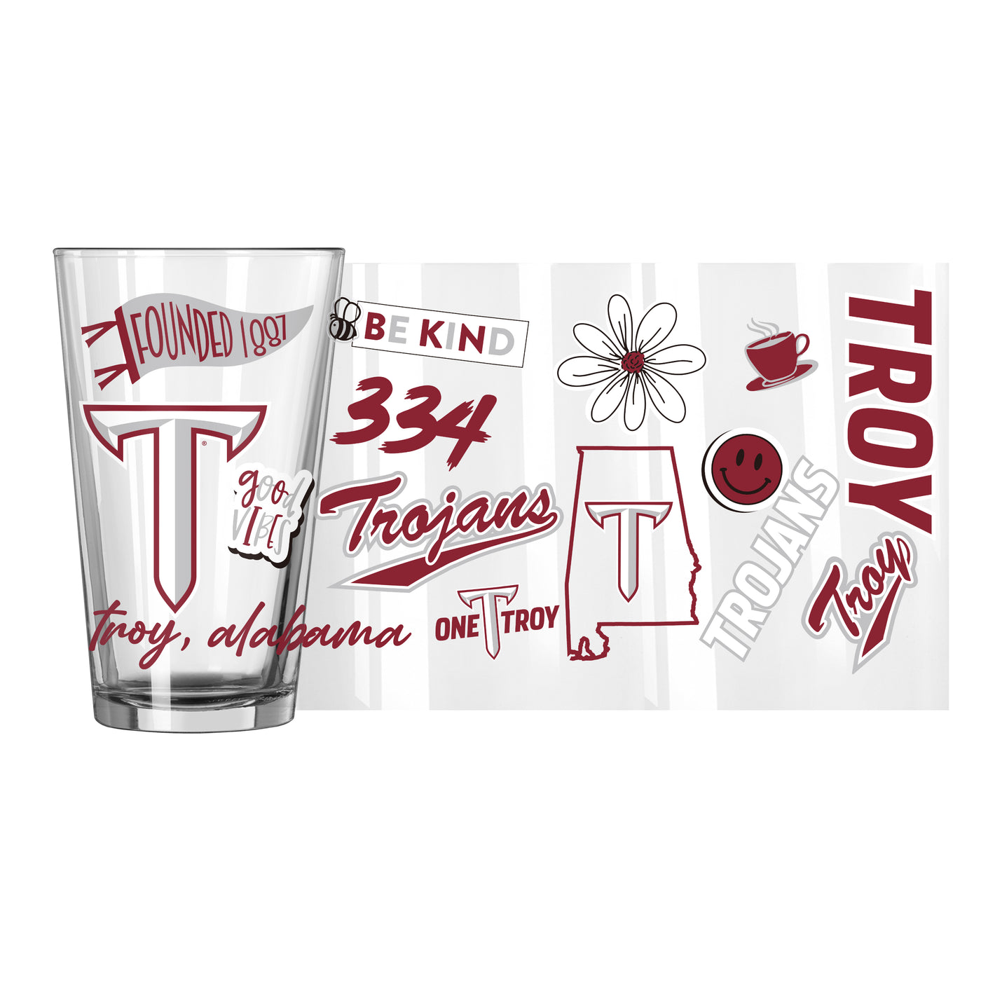 Troy 16oz Native Pint Glass