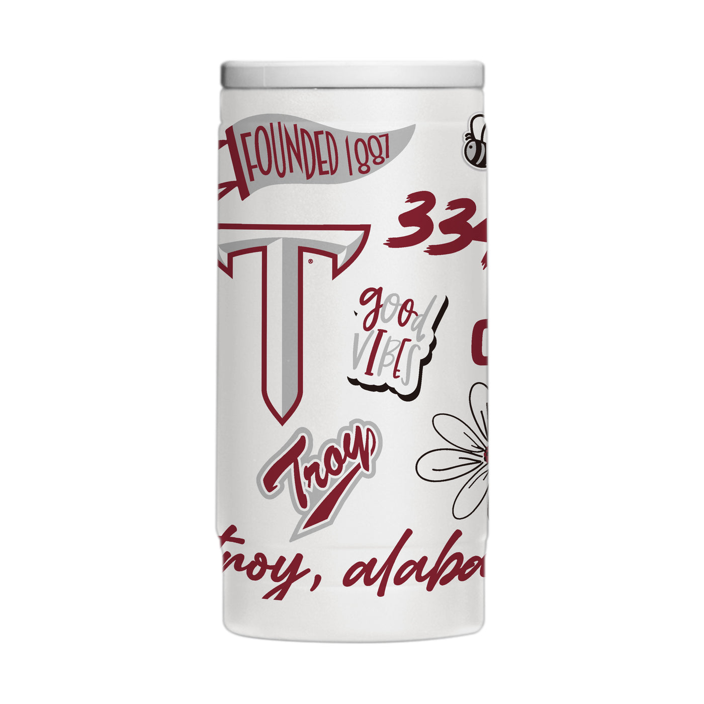 Troy 12oz Native Powdercoat SlimCan Coolie