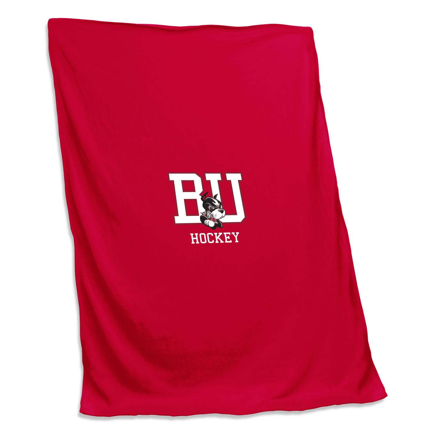Boston University Hockey Screened Sweatshirt Blanket