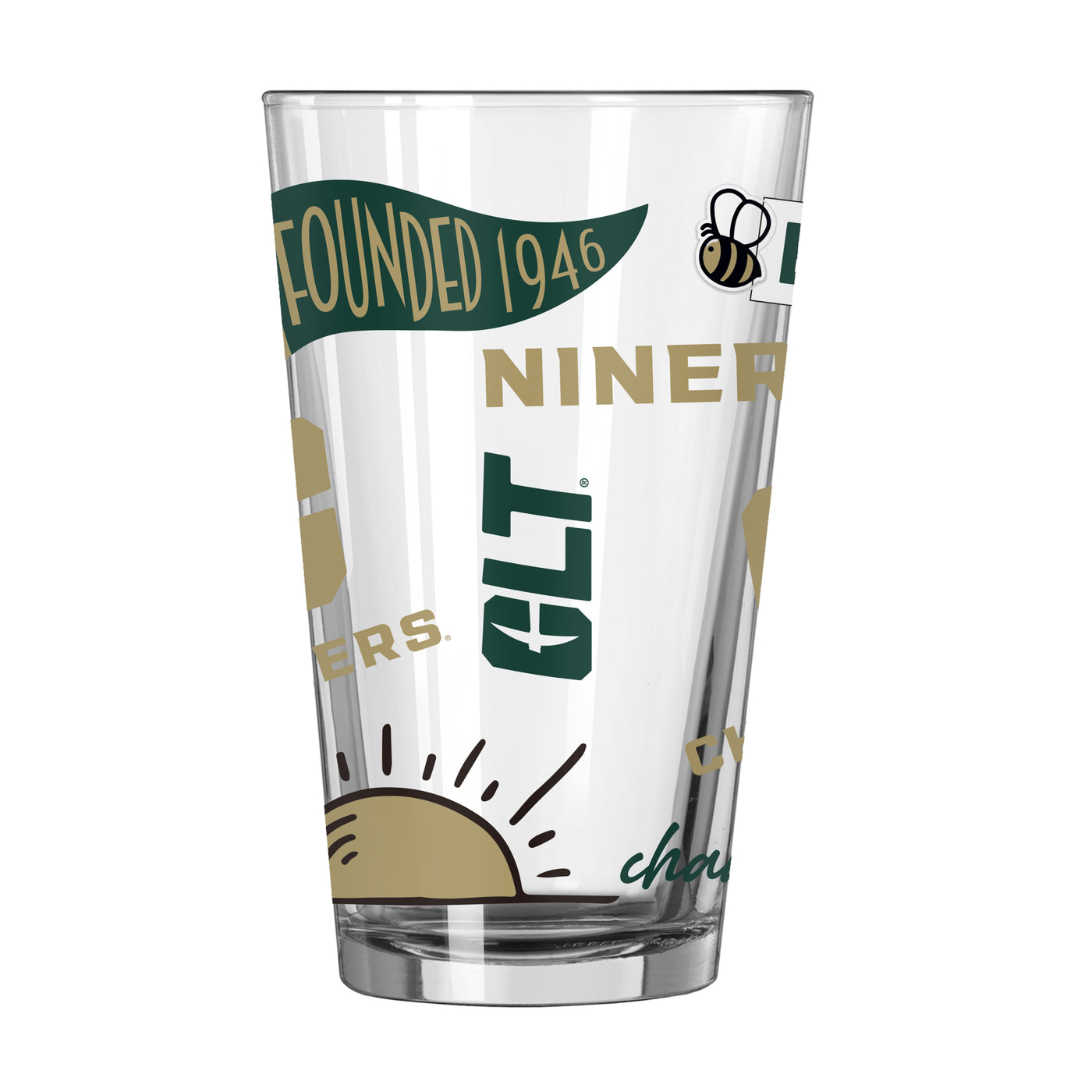 NC Charlotte 16oz Native Pint Glass