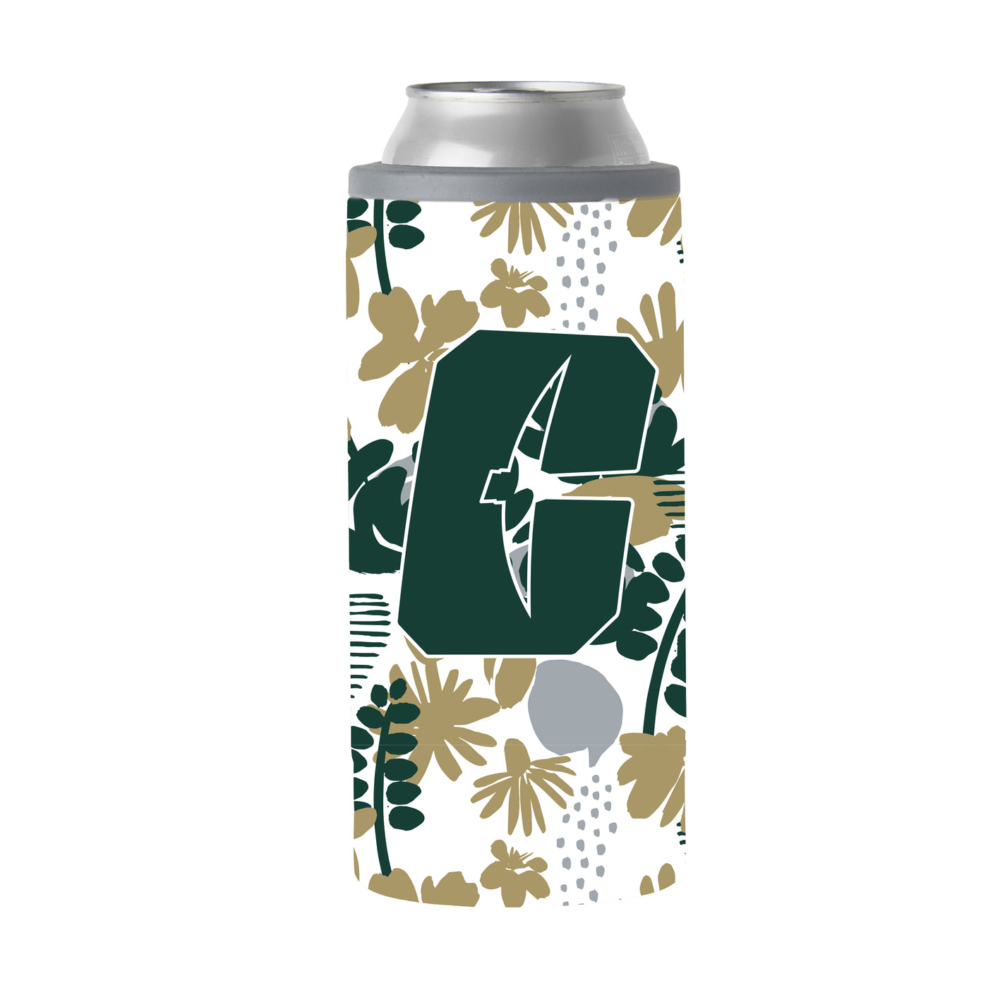 North Carolina Charlotte 12oz Floral Slim Can Coolie