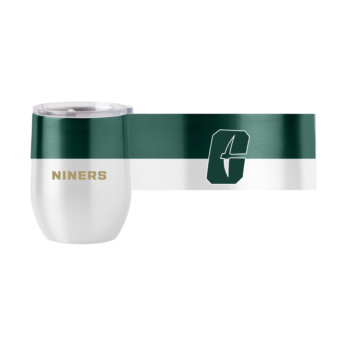 UNC Charlotte 16oz Colorblock Stainless Curved Beverage