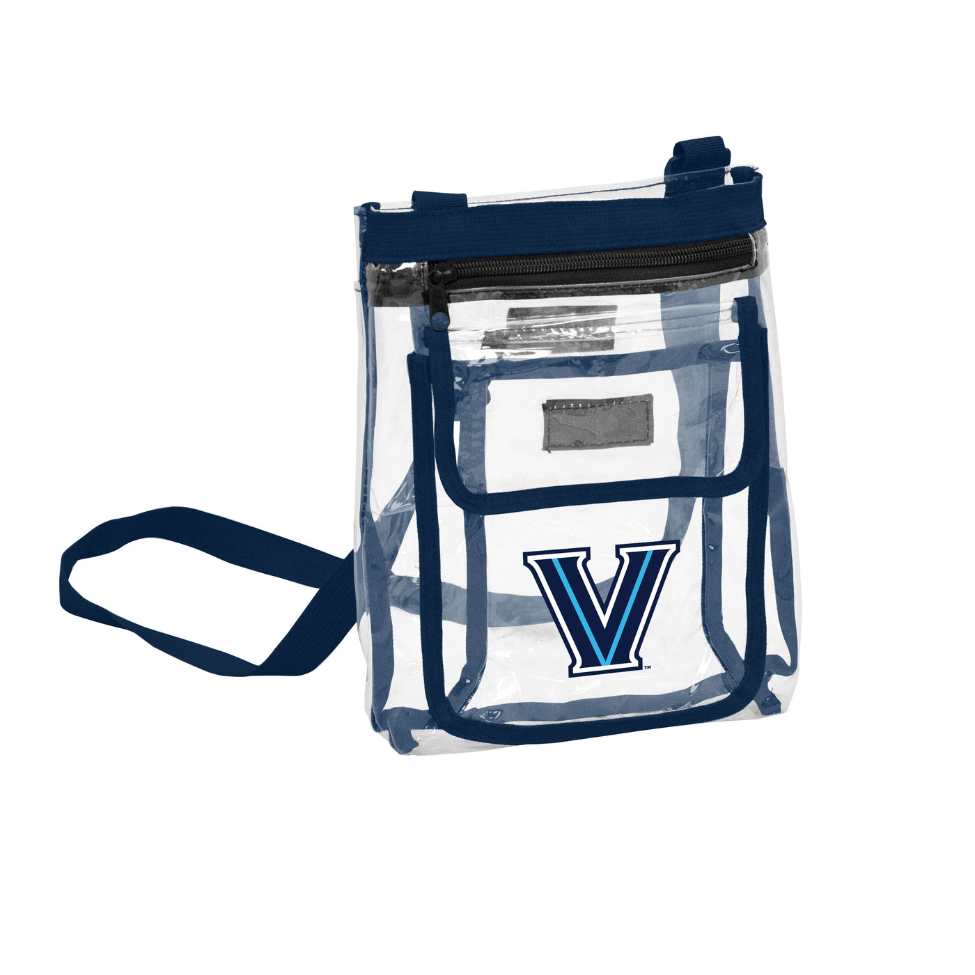 Villanova U Navy Clear Crossbody f/ Primary Logo