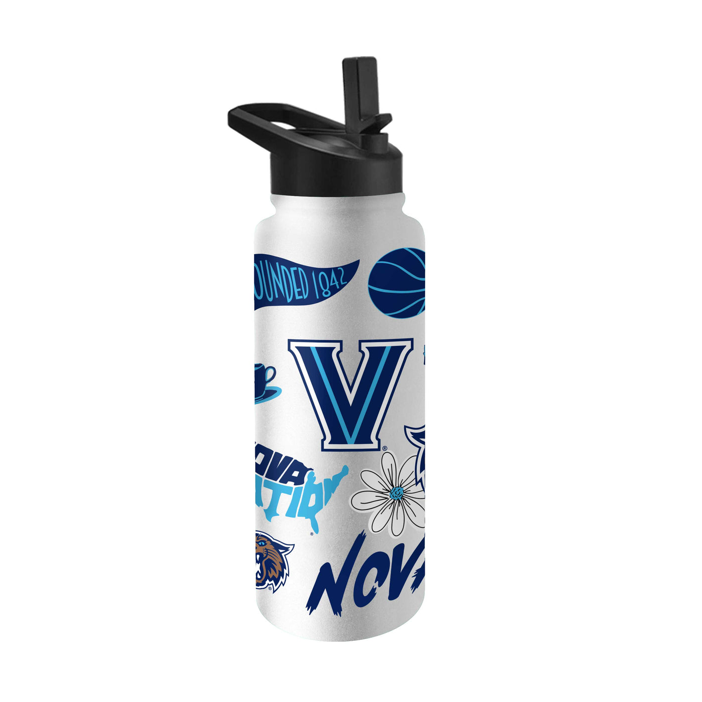 Villanova 34oz Native Quencher Bottle