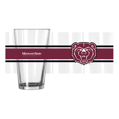 Missouri State 16oz Stripe Pint Glass