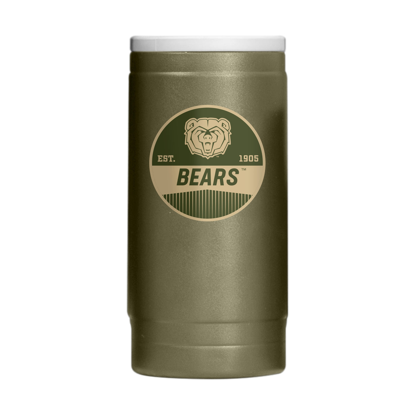 Missouri State 12oz Badge Powdercoat SlimCan Coolie