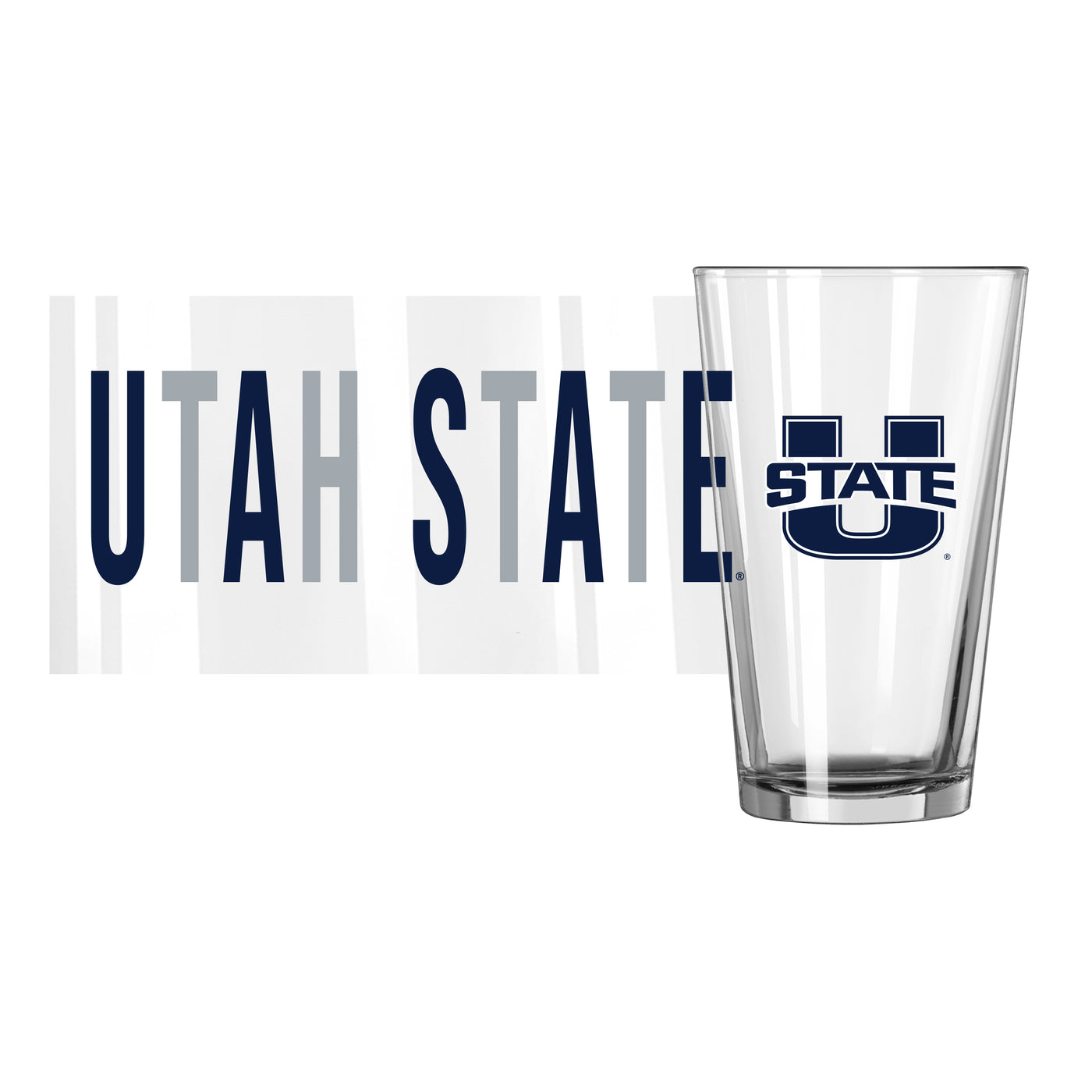 Utah State 16oz Overtime Pint Glass