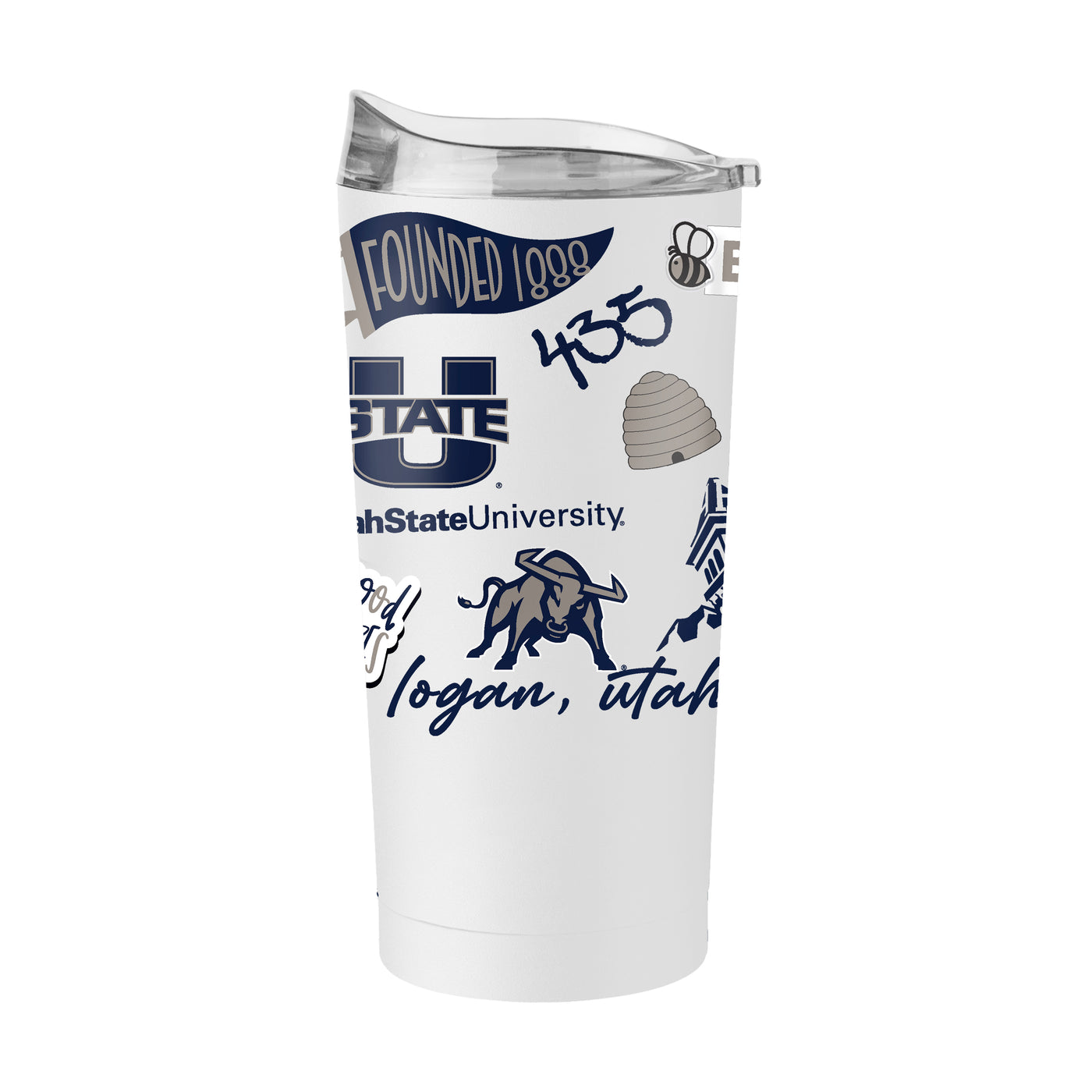 Utah State 20oz Native Powder Coat Tumbler