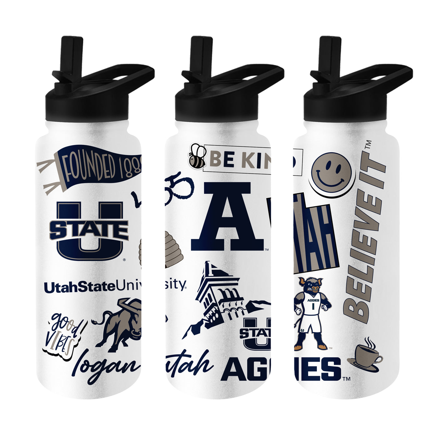 Utah State 34oz Native Quencher Bottle - Logo Brands